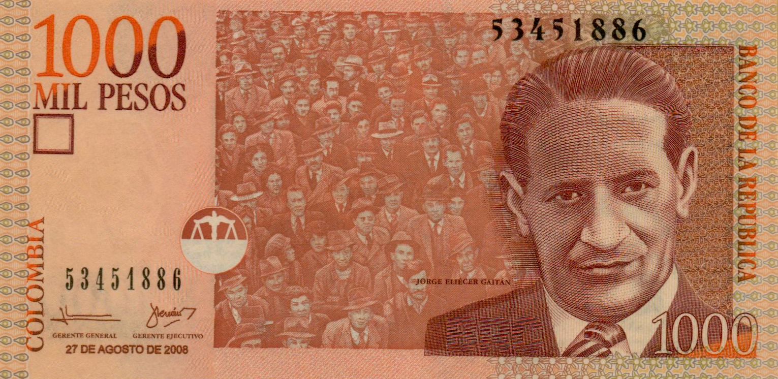 Colombia 1000 2008 UNC P-456/j